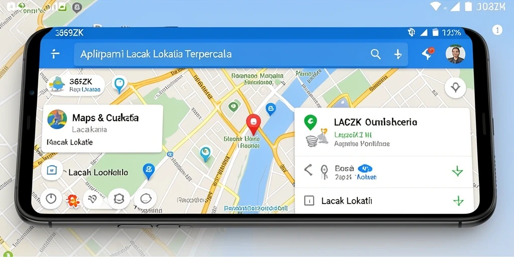 Antarmuka aplikasi 369ZK menampilkan peta dan lokasi secara detail.