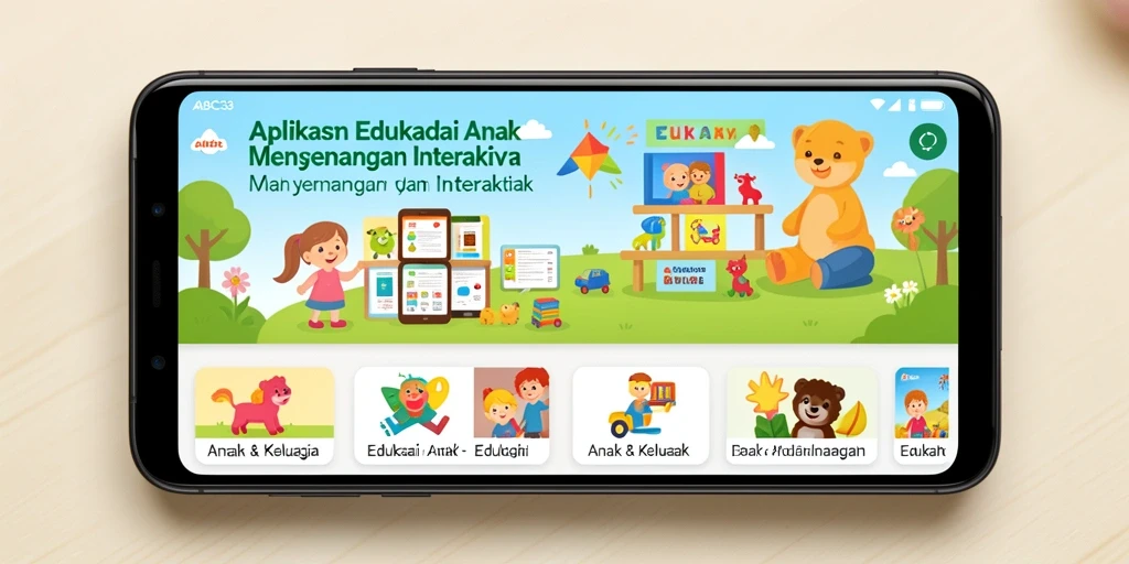 Tampilan antarmuka aplikasi ABC33 yang menarik dan interaktif untuk edukasi anak.