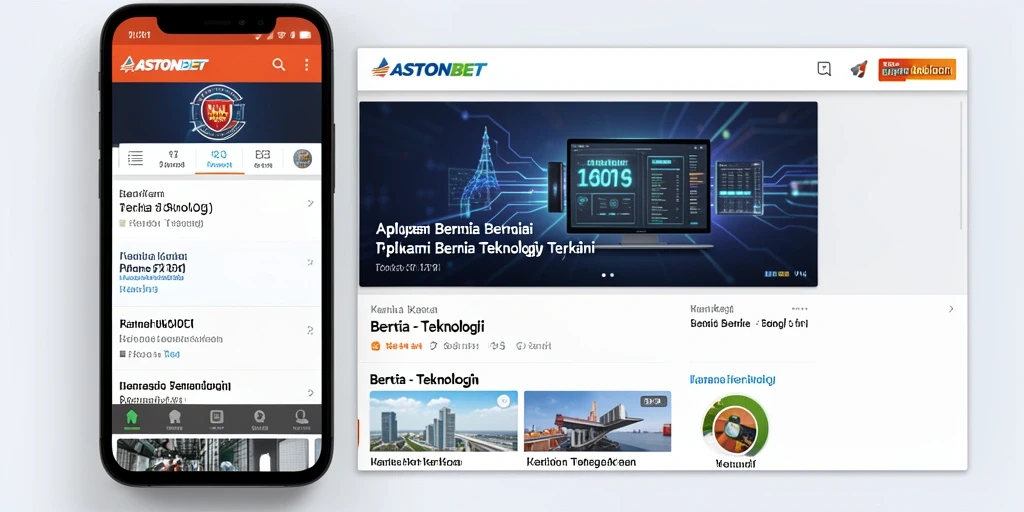 Antarmuka menarik dari aplikasi ASTONBET yang modern dan fungsional.