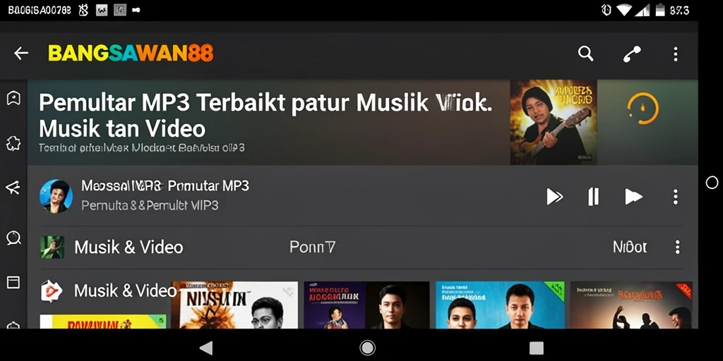 Antarmuka BANGSAWAN88 menampilkan pemutar MP3 yang elegan dan mudah digunakan.