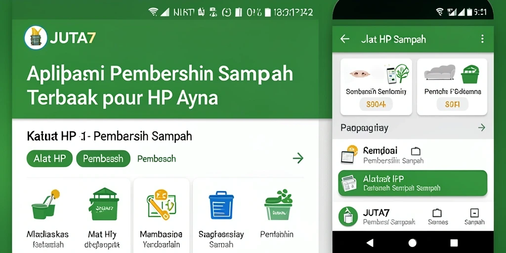Screenshot utama JUTA7 menunjukkan antarmuka pembersihan yang sederhana dan efektif.