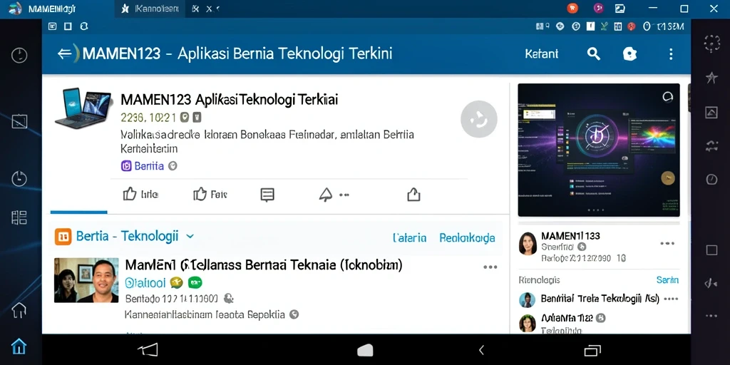 Tampilan antarmuka MAMEN123 yang modern dan informatif.