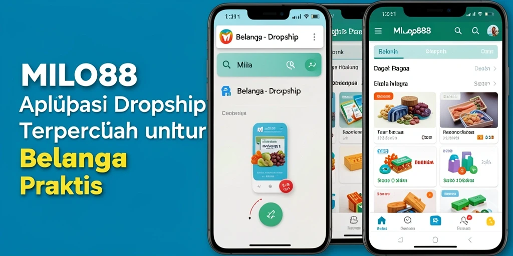 Antarmuka aplikasi dropship MILO88 yang ramah pengguna dan efisien.