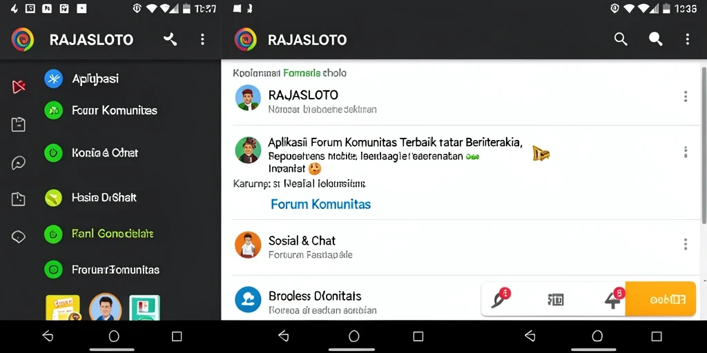 Tampilan antarmuka Forum Komunitas RAJASLOTO yang menarik.