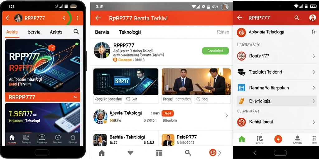 Tampilan antarmuka aplikasi RPRP777 yang menarik dan informatif.