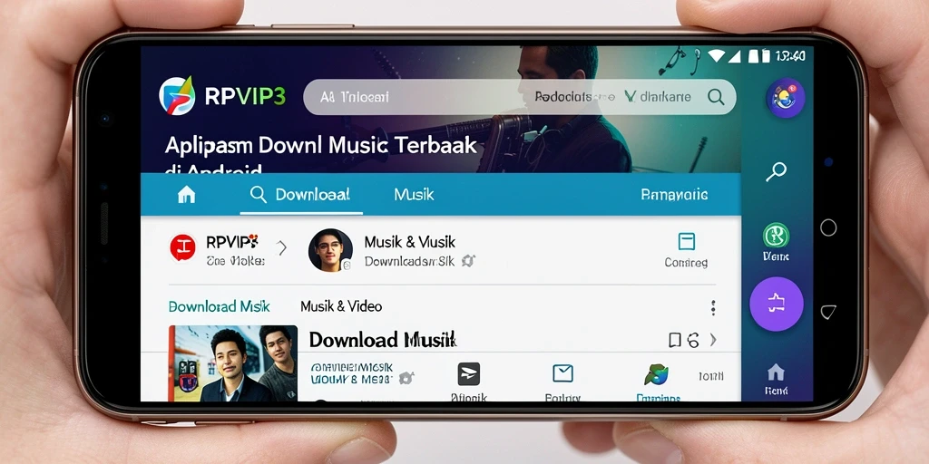 Tampilan antarmuka RPVIP3 untuk Download Musik yang sederhana dan intuitif.