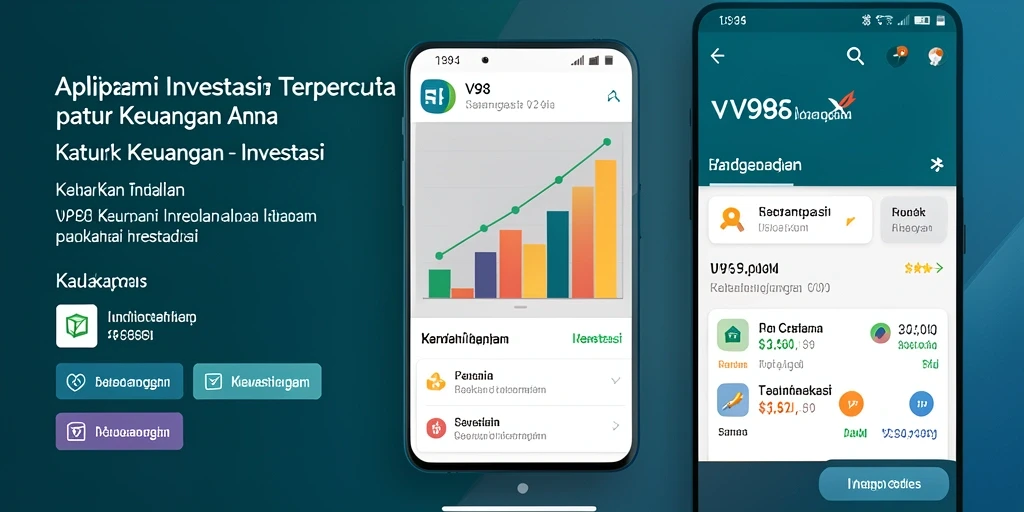 Tampilan antarmuka aplikasi V98 yang modern dan informatif.